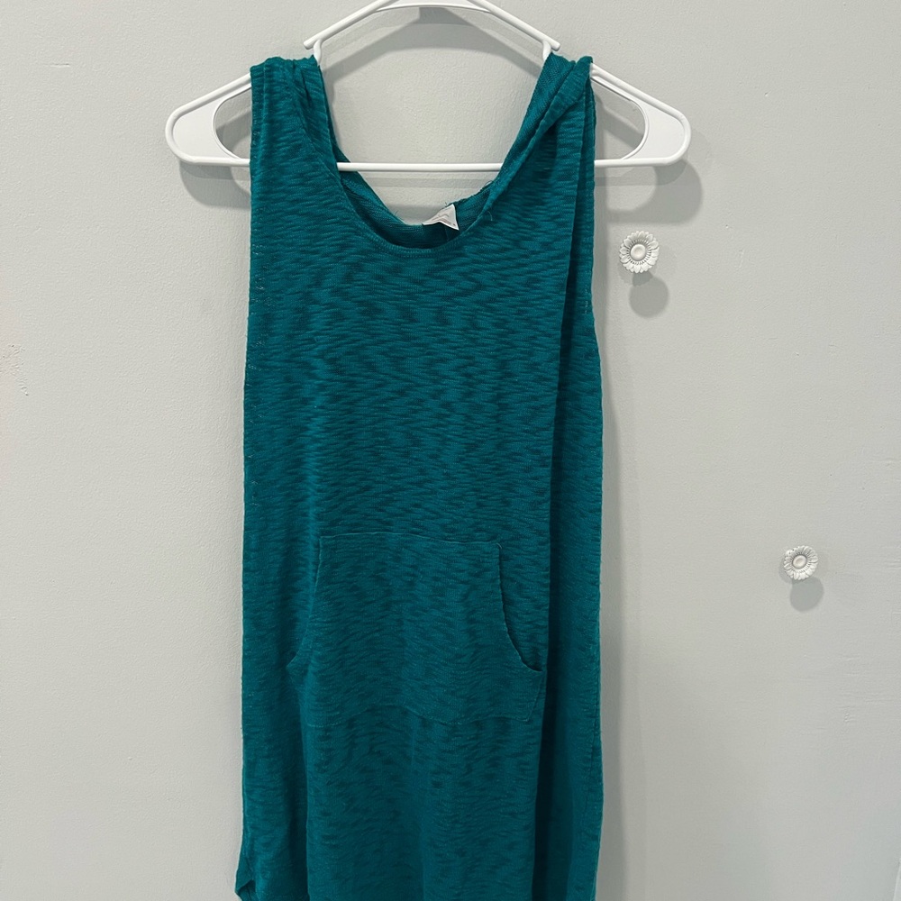 Merona Teal Hooded Swim Coverup